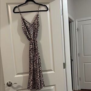 Leopard Print Spaghetti Strap Dress